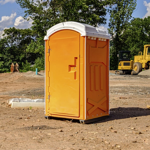 how often are the portable restrooms cleaned and serviced during a rental period in Gibson Flats Montana